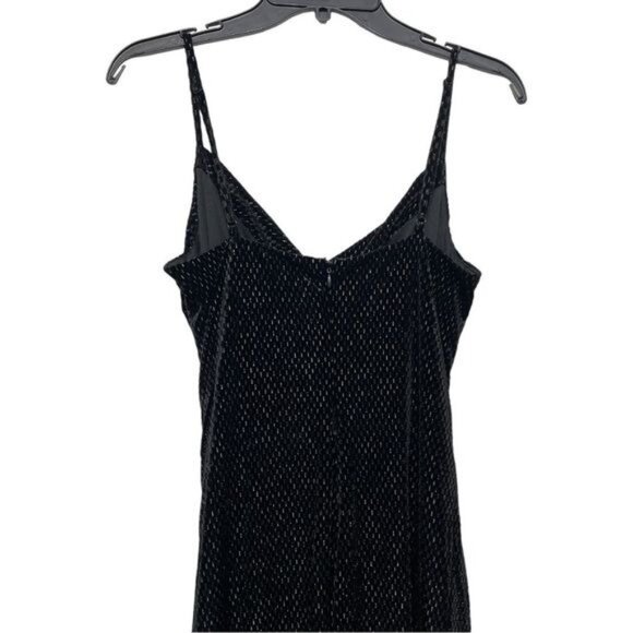 LAUNDRY BY SHELLI SEGAL Cocktail Velvet Sleeveless Midi Dress in Black Size 10 - Picture 5 of 9
